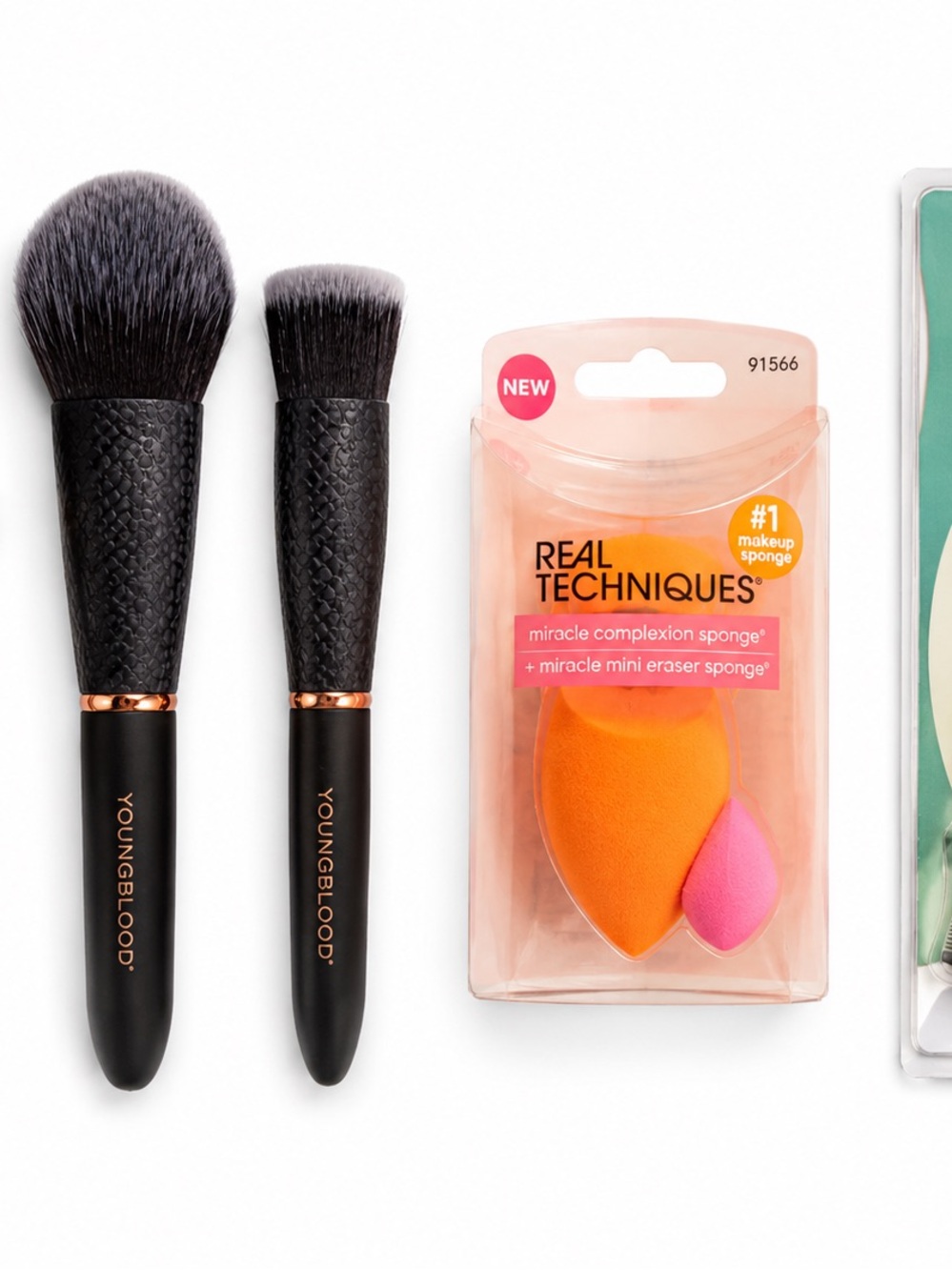 Makeup Tools Bundle Real Techniques Sponge NEW Brushes Curler Brow Tool Mixed